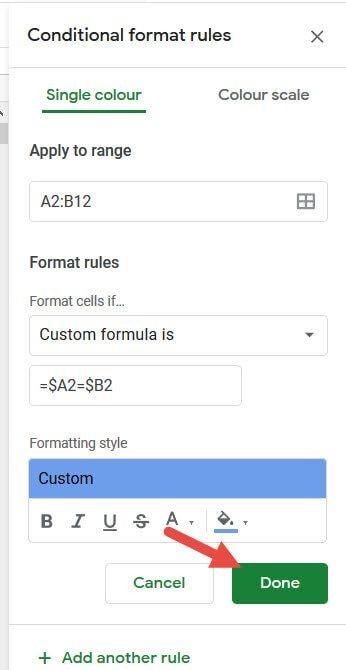 Hướng dẫn cách so sánh hai cột trong Google Sheets